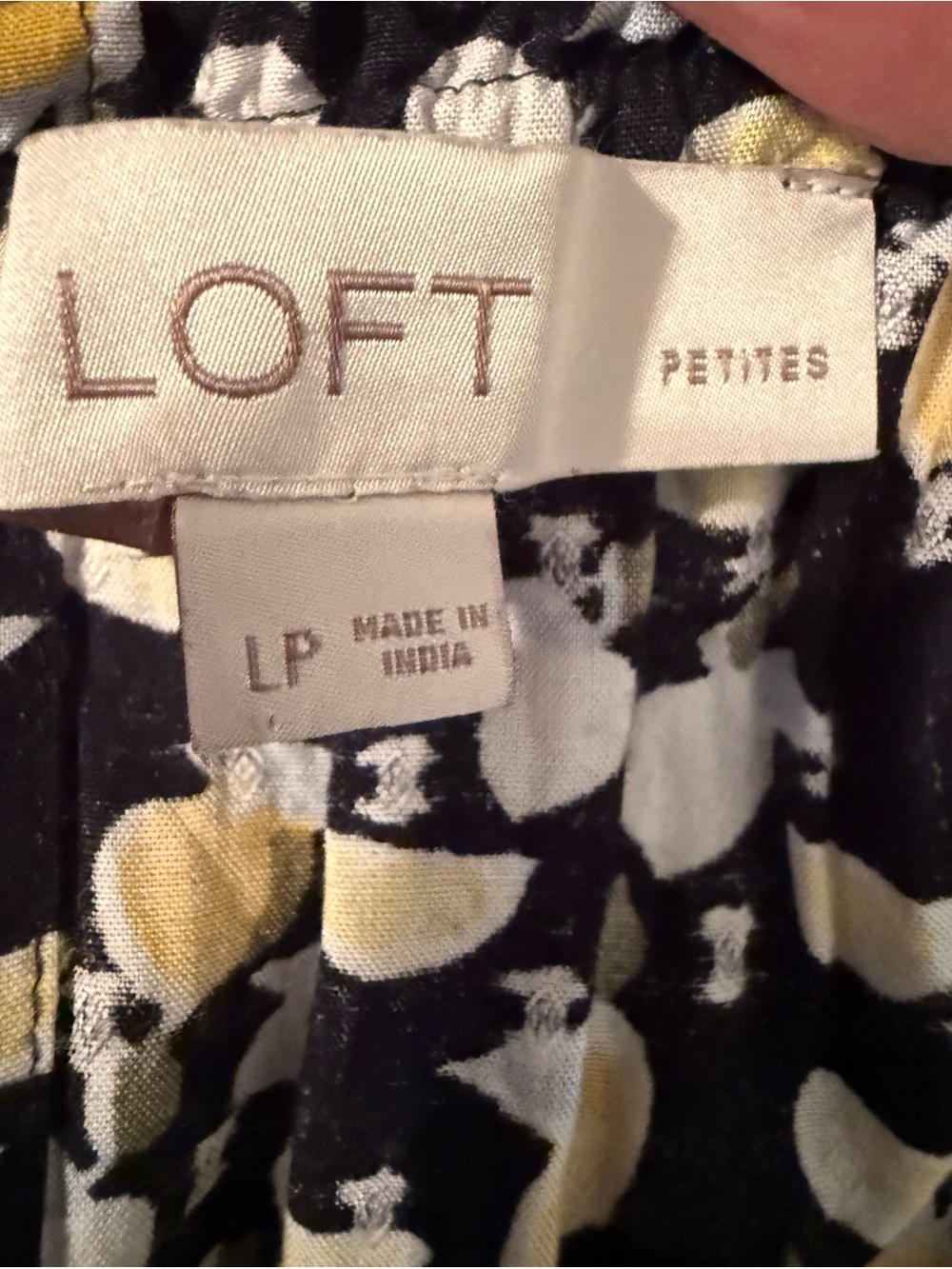 LOFT lemon print black romper with halter straps size Large petite - Picture 8 of 10
